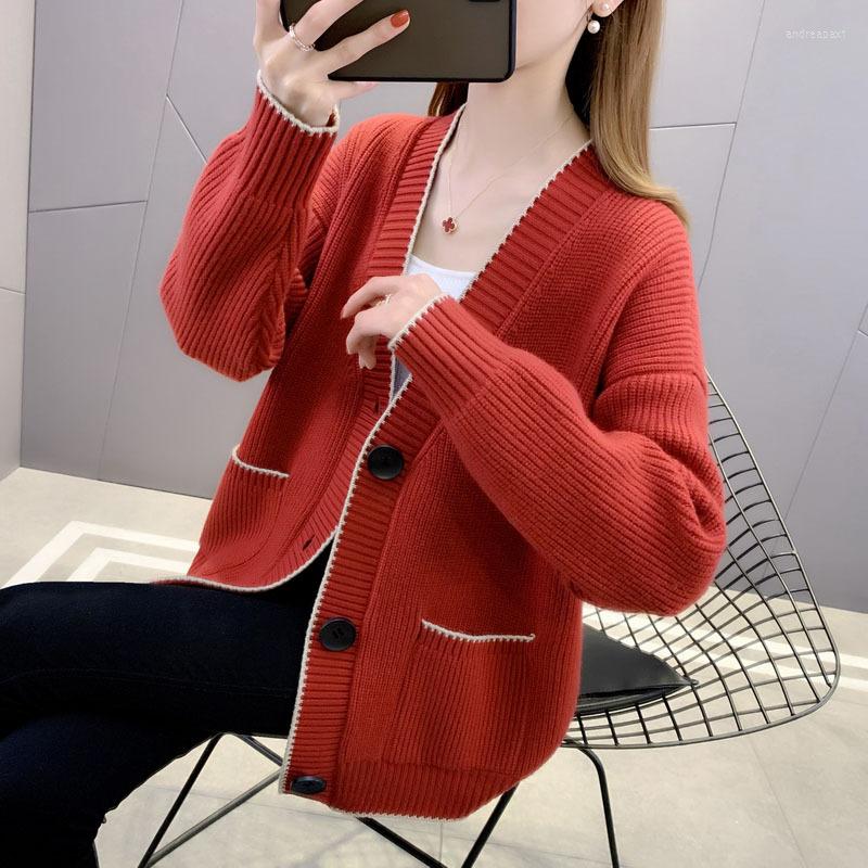 Women's Knits Korean Style Cardigan Women V Neck Knitted Sweater Coat Long Sleeve Tops Single Breasted Polka Casual Cardigans Red NS4817, Orange
Women's Knits Korean Style Cardigan Women V Neck Knitted Sweater Coat Long Sleeve Tops Single Breasted Polka Casual Cardigans Red NS4817, Orange