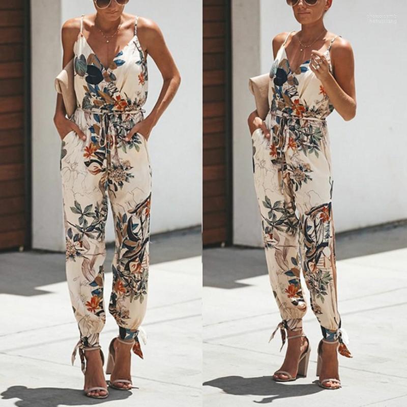 Women' Jumpsuits Women' & Rompers Summer With Belt Feminino Floral Playsuit Overalls Women V Neck Printed Bodysuit, 01
Women' Jumpsuits Women' & Rompers Summer With Belt Feminino Floral Playsuit Overalls Women V Neck Printed Bodysuit, 01