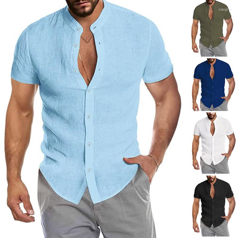 Men's Casual Shirts 2022 Men's Cotton Linen Shirt Loose Tops Short Sleeve Tee Summer Buttom Handsome, White
Men's Casual Shirts 2022 Men's Cotton Linen Shirt Loose Tops Short Sleeve Tee Summer Buttom Handsome, White