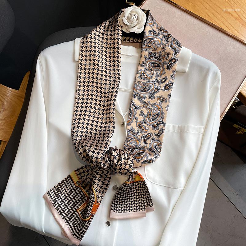 Scarves 2022 Women Design Luxury Ribbon Silk Scarfs Houndstooth Chain Cashews Print Bag Neck Ties 17 150cm Female Hairband
Scarves 2022 Women Design Luxury Ribbon Silk Scarfs Houndstooth Chain Cashews Print Bag Neck Ties 17 150cm Female Hairband