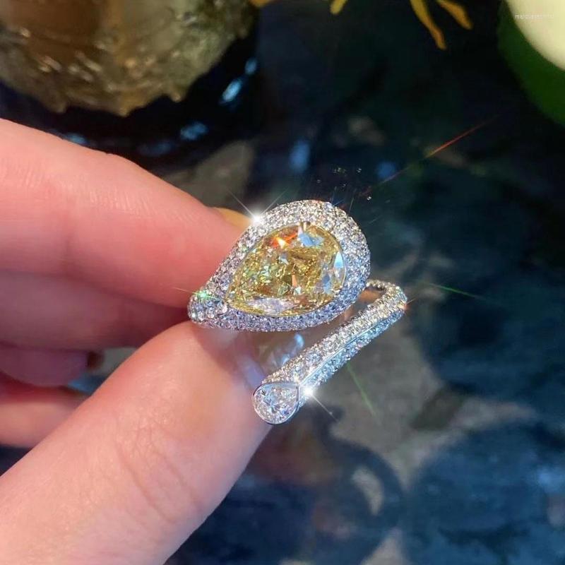 Wedding Rings Premium Waterdrop Yellow Jewelry Zircon For Women Adjustable Size Prom Accessories Proposal Gifts X1517
Wedding Rings Premium Waterdrop Yellow Jewelry Zircon For Women Adjustable Size Prom Accessories Proposal Gifts X1517