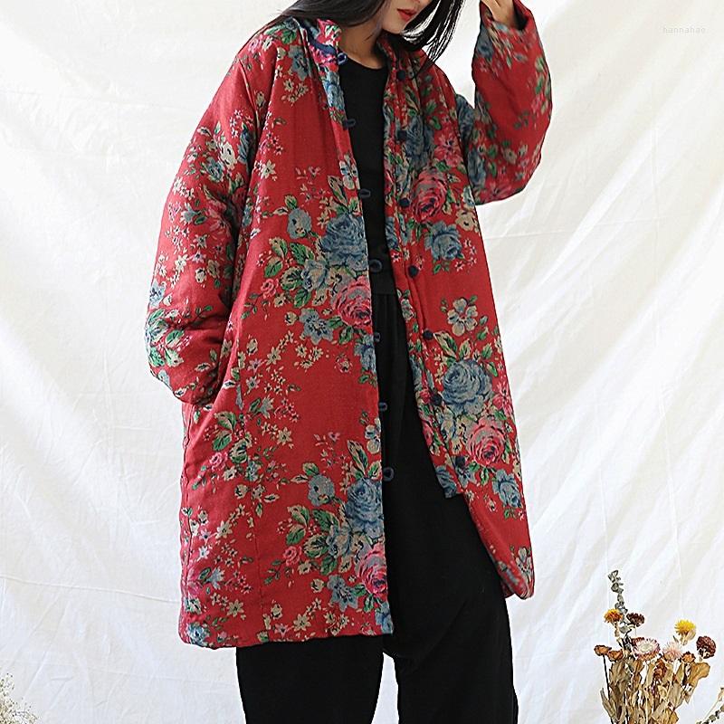 Ethnic Clothing Chinese Style Women Warm Cotton Print Flower Parkas Coat Robes 2022 Winter Loose Retro Vintage 13013
Ethnic Clothing Chinese Style Women Warm Cotton Print Flower Parkas Coat Robes 2022 Winter Loose Retro Vintage 13013