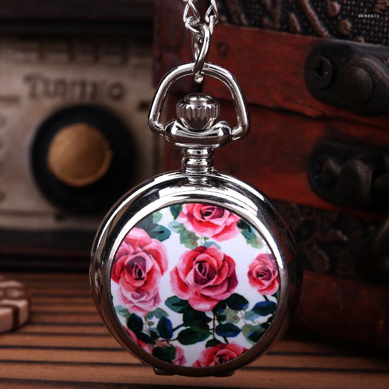 Pocket Watches Luxury Rose Flower Print Quartz Watch For Men Women Boys Bird Butterfly Engraved Case Fob Chain Clock Collection Gift, 03
Pocket Watches Luxury Rose Flower Print Quartz Watch For Men Women Boys Bird Butterfly Engraved Case Fob Chain Clock Collection Gift, 03
