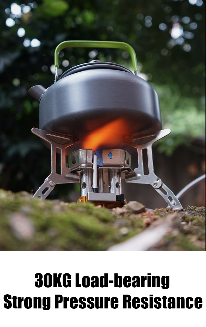 Camp Kitchen 5800W 3 Burners Camping Gas Stove Foldable Piezo Ignition Lightweight Windproof Backpacking Outdoor Sport Cooking 221021