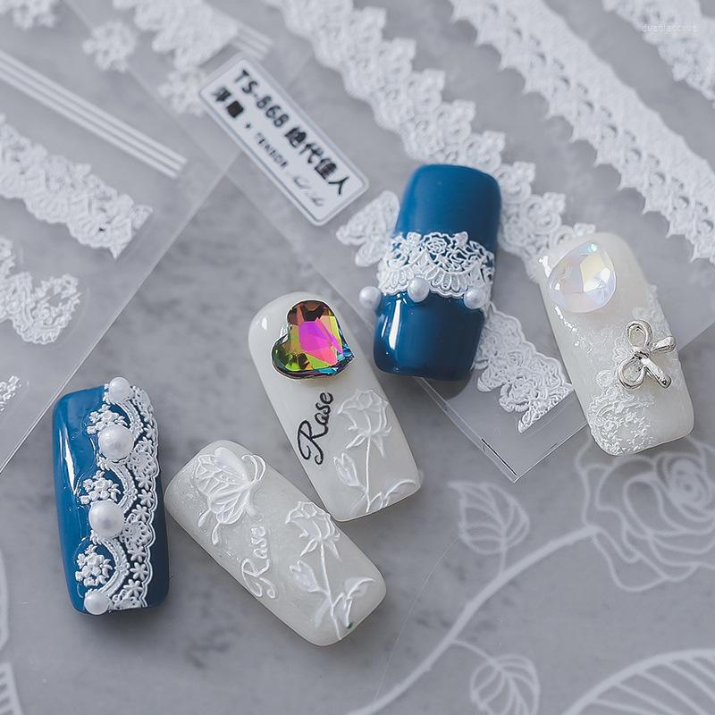 Nail Stickers High Quality 5D Charms Embossed White Lace Sticker Flower And Butterfly Engraved Design Slider Decals For Wedding Manicure, 363
Nail Stickers High Quality 5D Charms Embossed White Lace Sticker Flower And Butterfly Engraved Design Slider Decals For Wedding Manicure, 363