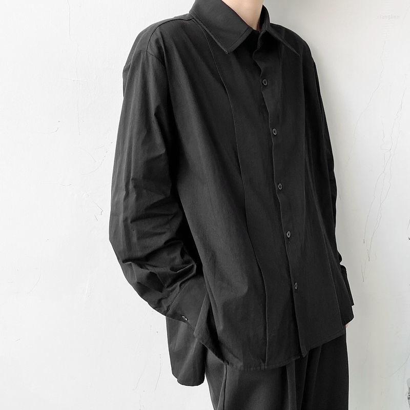 Men' Casual Shirts Streetwear Korean Black For Men Design Simple Asymmetric Temperament Men' Long Sleeve Loose White Shirt 2Y8037
Men' Casual Shirts Streetwear Korean Black For Men Design Simple Asymmetric Temperament Men' Long Sleeve Loose White Shirt 2Y8037