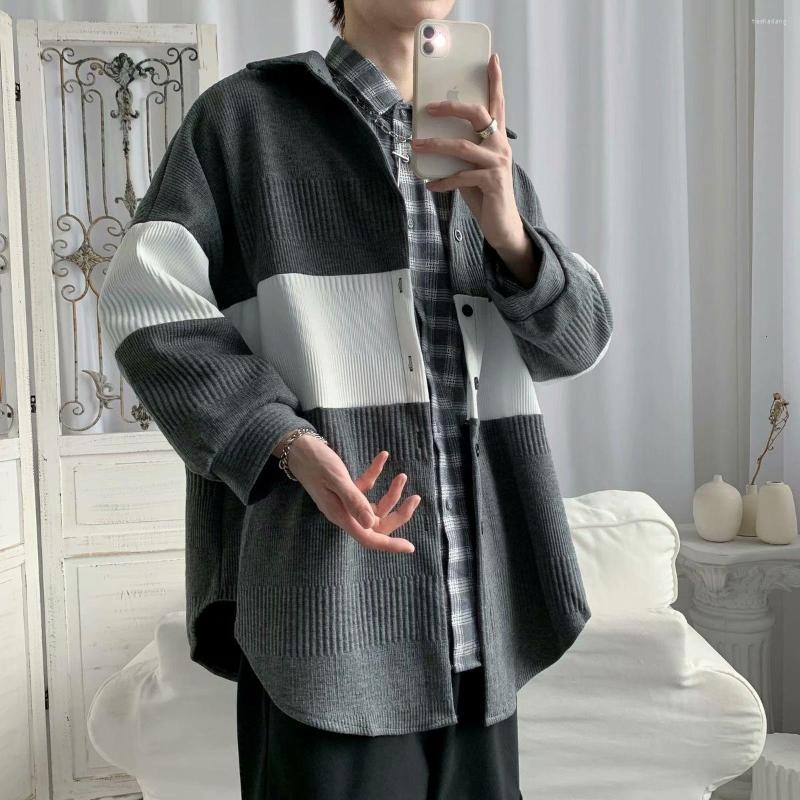 Men's Jackets 2022 Men's Fashion Cardigan Striped Printing Coats Woolen Loose Casual Streetwear Bomber Black/grey Color Outerwear
Men's Jackets 2022 Men's Fashion Cardigan Striped Printing Coats Woolen Loose Casual Streetwear Bomber Black/grey Color Outerwear
