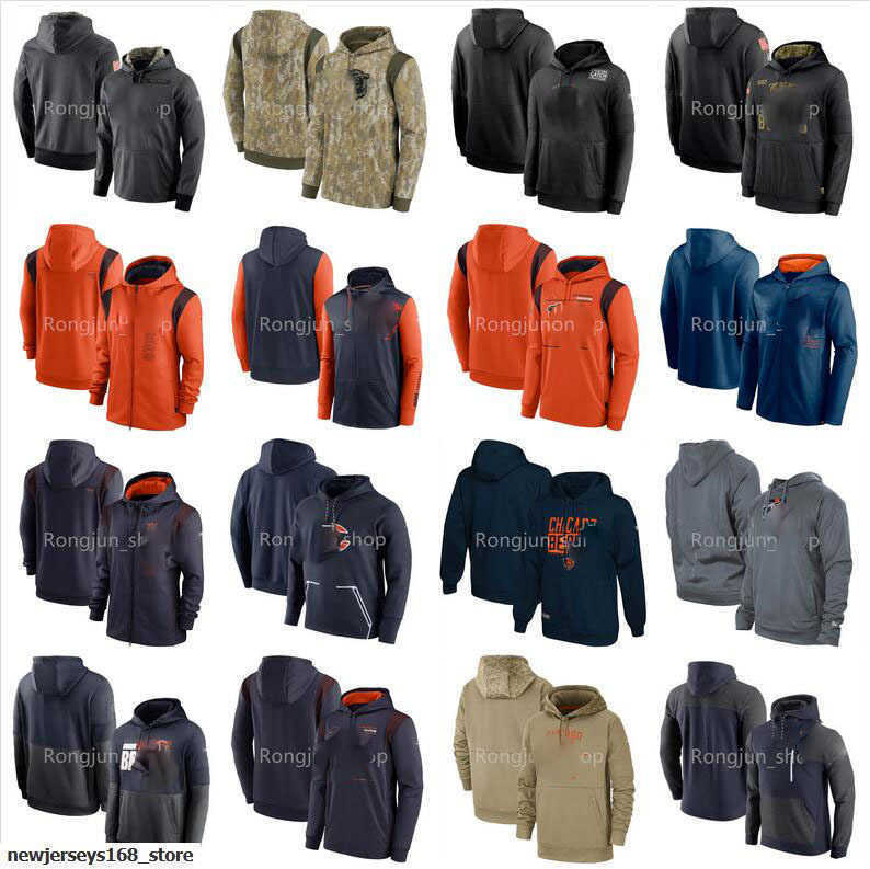Jersey Chicago''Bears''Football Sweatshirt Salute to Service Sideline Crucial Catch Therma Performance Pullover Hoodie''NFL''Men Youth Women, Picture