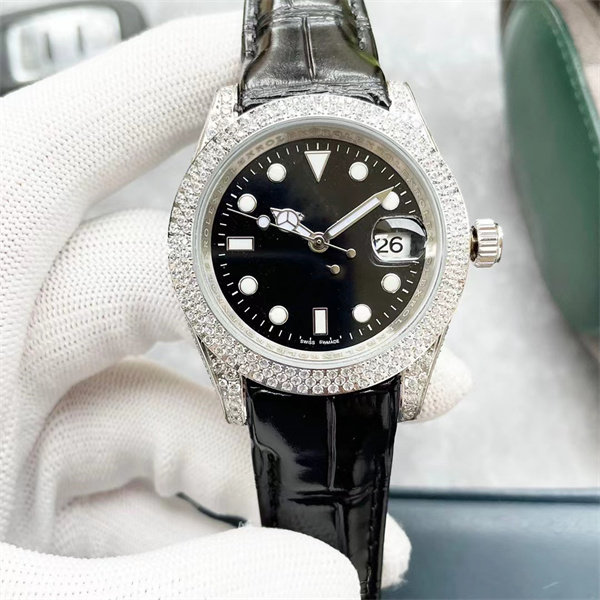 Top montre de luxe 40mm men watches fully automatic mechanical movement watches Haoshi diamond watch tape waterproof 50 meters 04, Black
Top montre de luxe 40mm men watches fully automatic mechanical movement watches Haoshi diamond watch tape waterproof 50 meters 04, Black