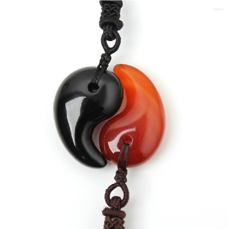 Pendant Necklaces Natural Red Black Chalcedony Chinese Bagua Necklace Gift For Lover Crystal Jewelry Free Rope
Pendant Necklaces Natural Red Black Chalcedony Chinese Bagua Necklace Gift For Lover Crystal Jewelry Free Rope