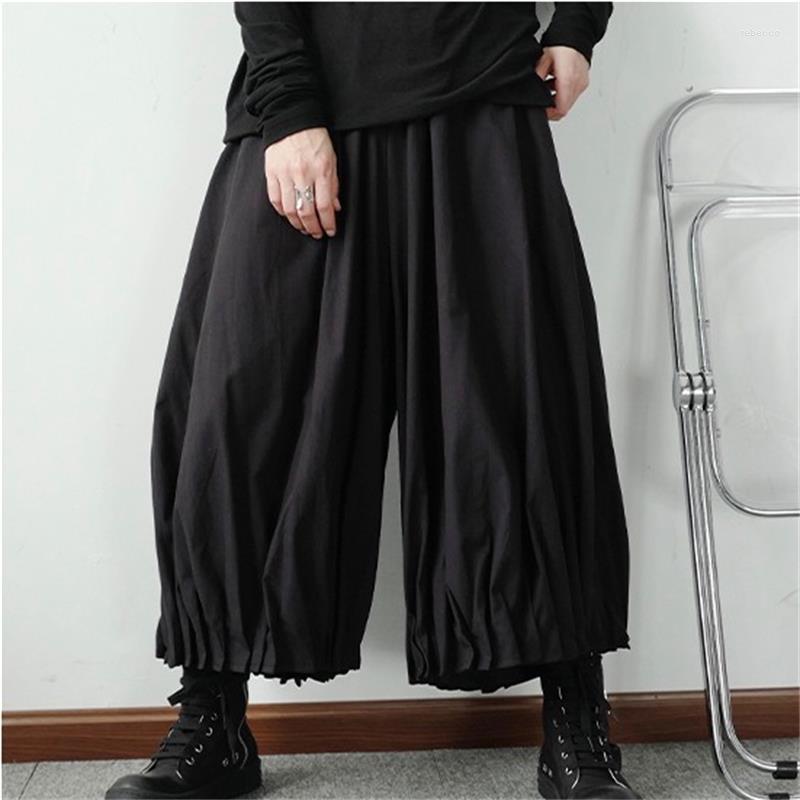 Men' Pants Men' Wide-Leg Spring And Autumn Personalized Pleated Retro Casual Super Loose Large Size Nine Minutes, Black
Men' Pants Men' Wide-Leg Spring And Autumn Personalized Pleated Retro Casual Super Loose Large Size Nine Minutes, Black