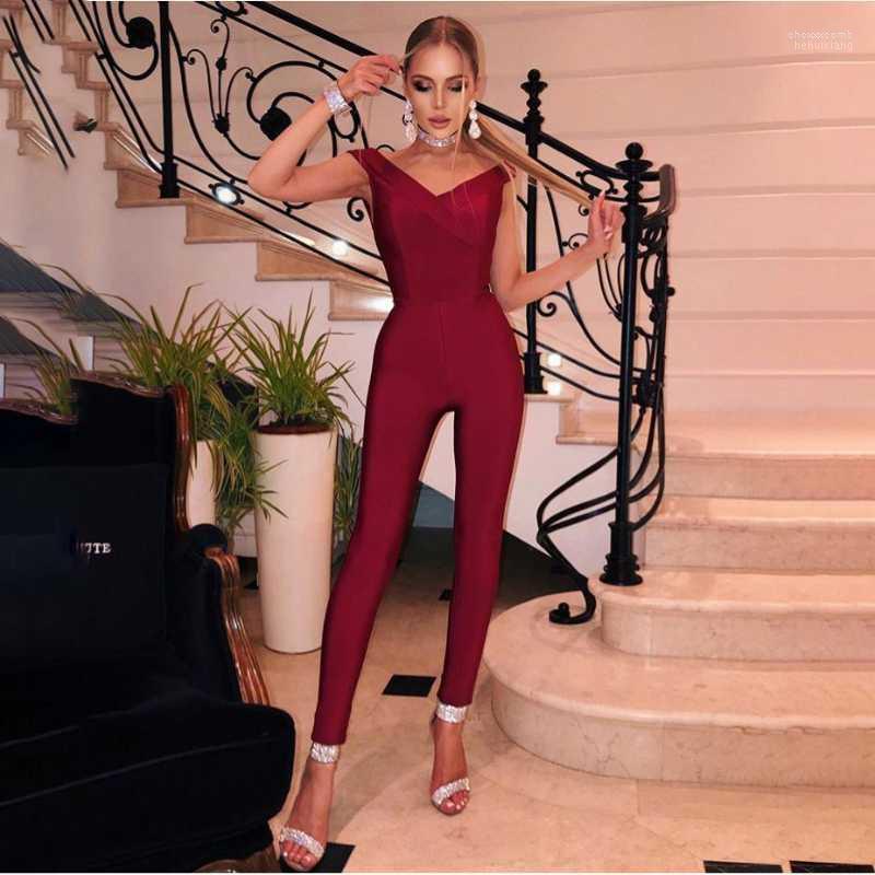 Women's Jumpsuits Women's & Rompers High Quality Autumn Woman Fashion Sexy Off Shoulder Red Bodycon Bandage Jumpsuit 2022 Vintage, Burgundy
Women's Jumpsuits Women's & Rompers High Quality Autumn Woman Fashion Sexy Off Shoulder Red Bodycon Bandage Jumpsuit 2022 Vintage, Burgundy