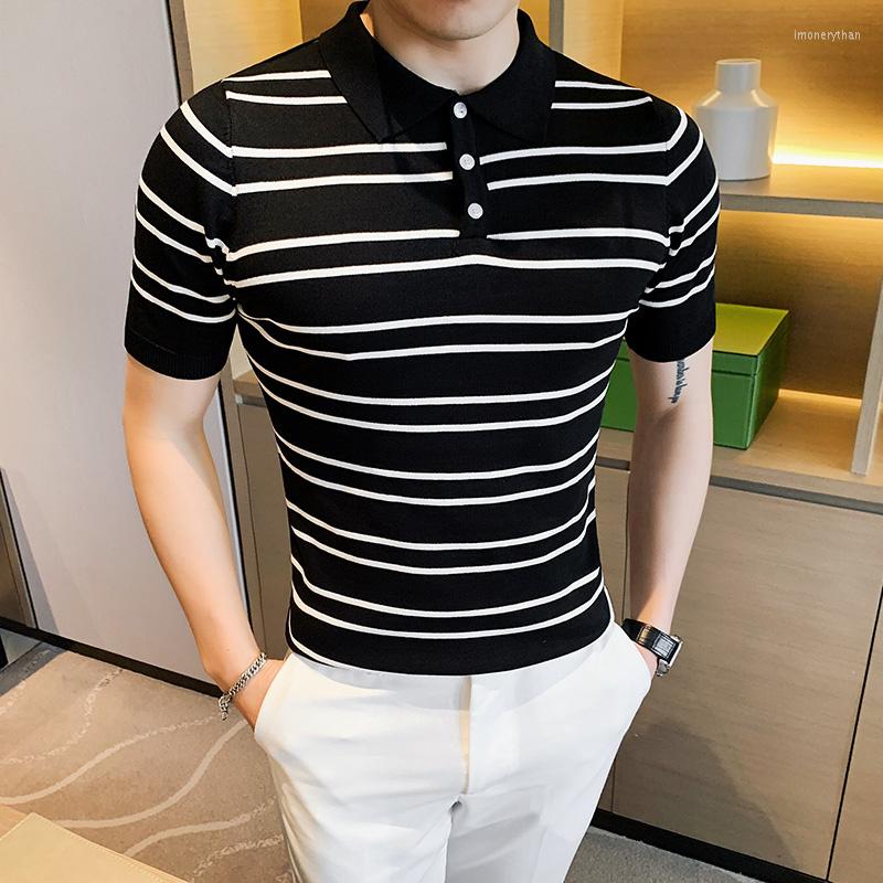 Men's Polos Summer Men High Quality Slim Fit Polo Shirt Casual Knitted Homme Short Sleeve Striped Turn Down Collar Shirts B34, Black
Men's Polos Summer Men High Quality Slim Fit Polo Shirt Casual Knitted Homme Short Sleeve Striped Turn Down Collar Shirts B34, Black