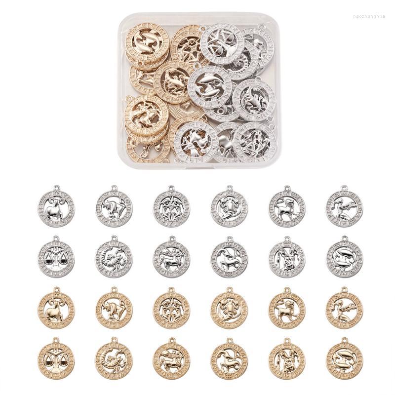 Charms 24Pcs Vintage Fashion 12 Constellation Zodiac Sign Pendants Gold/Silver For Women Necklace Bracelet DIY Jewelry MakingCharms
Charms 24Pcs Vintage Fashion 12 Constellation Zodiac Sign Pendants Gold/Silver For Women Necklace Bracelet DIY Jewelry MakingCharms