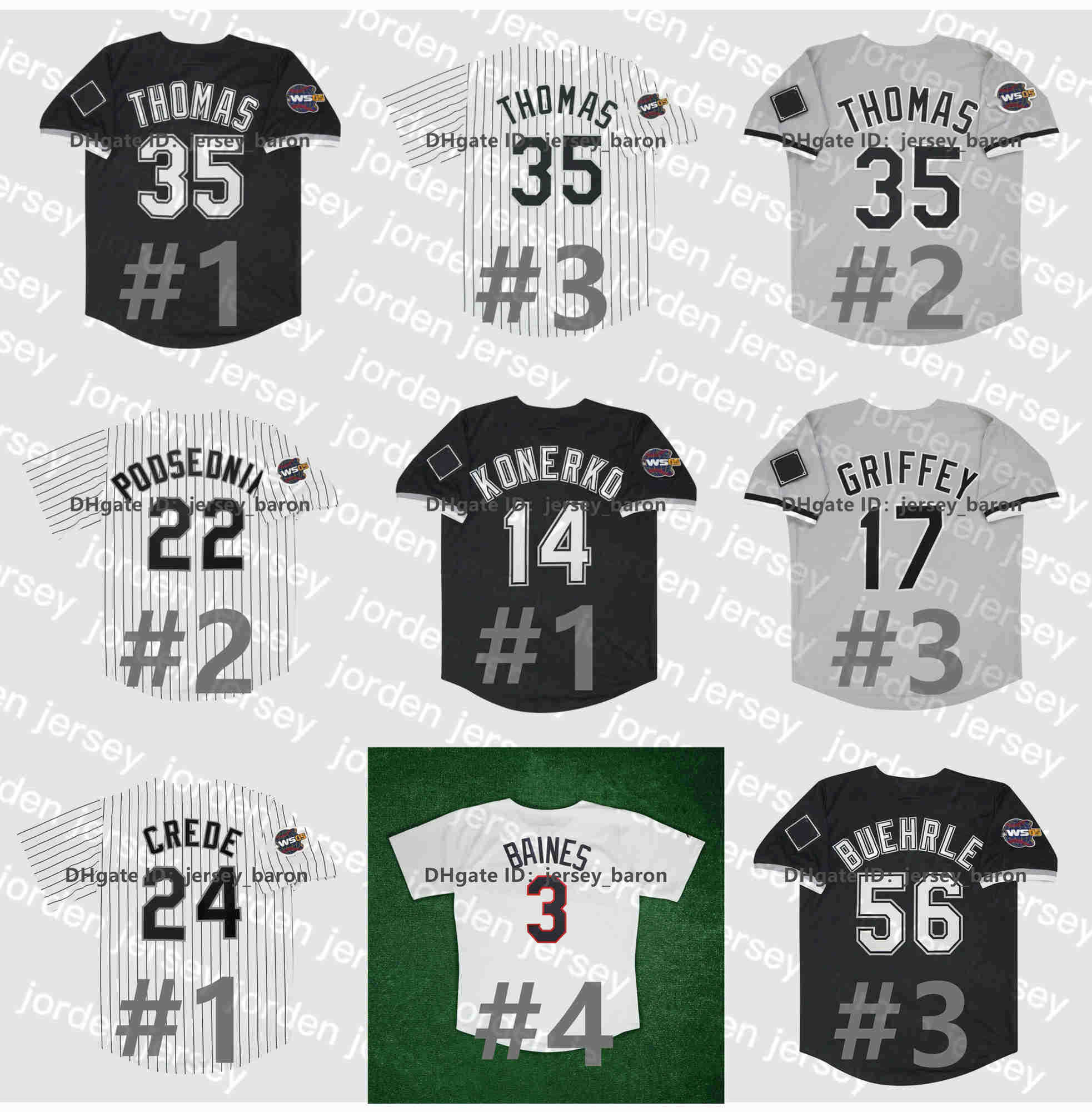 NEW College Baseball Wears Vintage 2005 World Series Frank Thomas Baseball Jersey Paul Konerko Ken Griffey Jr. Juan Uribe Bo Jackson Juan Ur, As pic
NEW College Baseball Wears Vintage 2005 World Series Frank Thomas Baseball Jersey Paul Konerko Ken Griffey Jr. Juan Uribe Bo Jackson Juan Ur, As pic