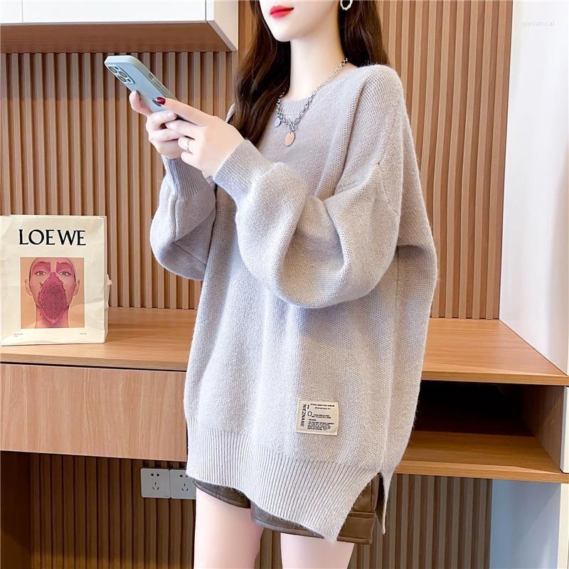 Women' Sweaters Winter Cool Simple Solid Split Sweater Female Lazy Style Knitted Pullover Loose Warm Wool, Green
Women' Sweaters Winter Cool Simple Solid Split Sweater Female Lazy Style Knitted Pullover Loose Warm Wool, Green