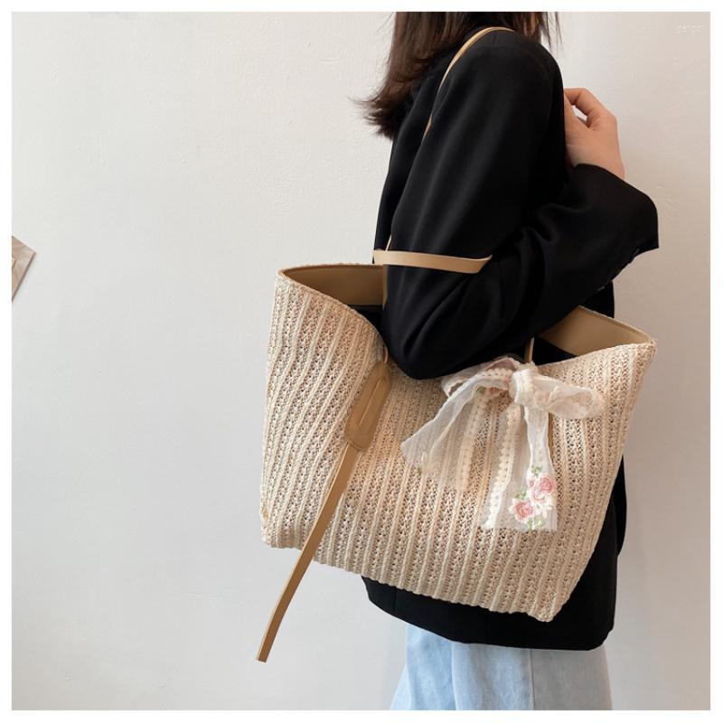 Evening Bags Hand-woven Women's Shoulder Bag Bow Handbag Bohemian Summer Straw Beach Tote Travel Shopper Weaving Shopping, Beige
Evening Bags Hand-woven Women's Shoulder Bag Bow Handbag Bohemian Summer Straw Beach Tote Travel Shopper Weaving Shopping, Beige