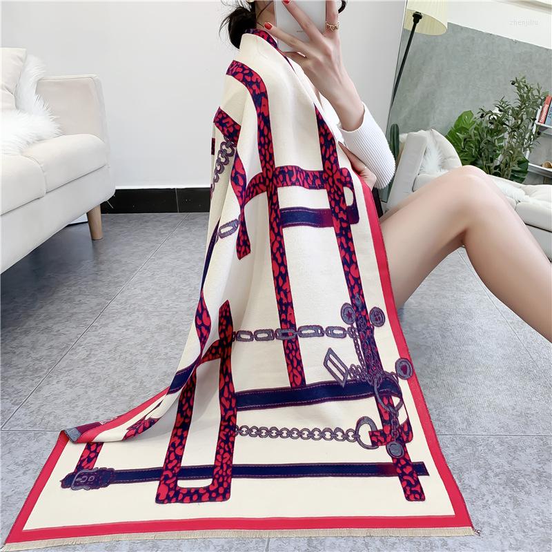 Scarves 2022 Arrival Leopard Belt Chain Print Cashmere Women Winter Thick Warm Blanket Wool Scarf Shawl Wraps Double Sides
Scarves 2022 Arrival Leopard Belt Chain Print Cashmere Women Winter Thick Warm Blanket Wool Scarf Shawl Wraps Double Sides