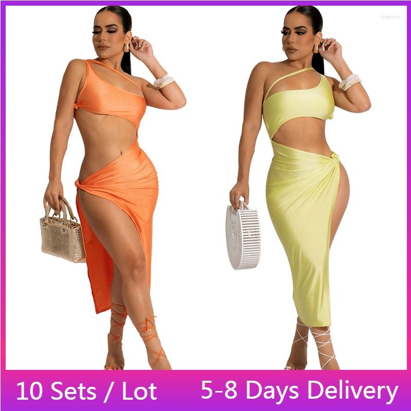 Work Dresses Wholesale Items Silky Sexy Two Piece Dress Sets Summer Ruched Club Outfits For Women Cut Out Crop Top High Slit Midi Skirt Set, Orange
Work Dresses Wholesale Items Silky Sexy Two Piece Dress Sets Summer Ruched Club Outfits For Women Cut Out Crop Top High Slit Midi Skirt Set, Orange