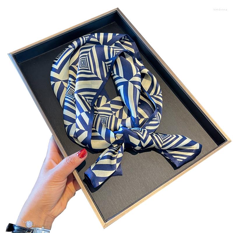 Scarves CHENKIO Blue Beige Double-sided Silk Scarf Women's Mulberry Spring And Summer Long Fashion Headband Hair
Scarves CHENKIO Blue Beige Double-sided Silk Scarf Women's Mulberry Spring And Summer Long Fashion Headband Hair