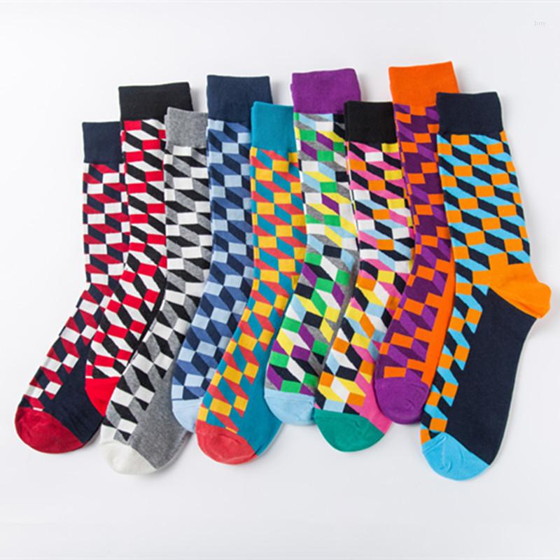 Men's Socks Happy Tide Fashion Couple Mid-high Tube Cotton 9 Color Casual Hip Hop And Fun For Men Women, Yellow and blue grid
Men's Socks Happy Tide Fashion Couple Mid-high Tube Cotton 9 Color Casual Hip Hop And Fun For Men Women, Yellow and blue grid