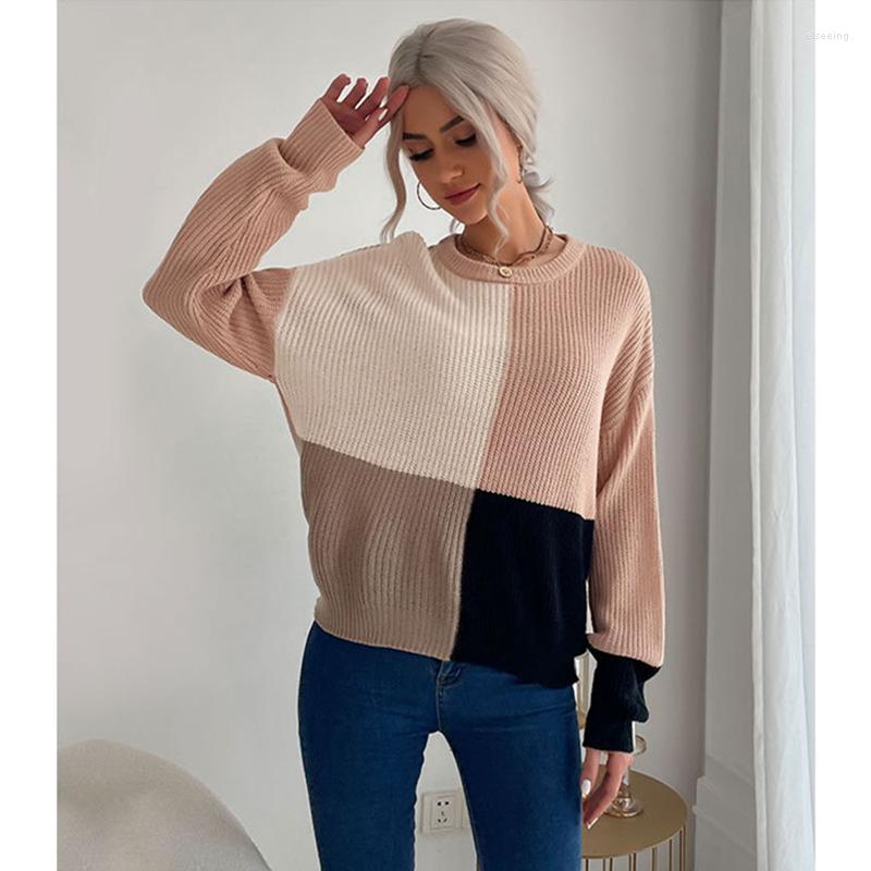 Women' Sweaters O-Neck Ladies Sweater European Style Multi Color Patchwork Women Knitted Pullover Leisure Spring Autumn Female Knitting
Women' Sweaters O-Neck Ladies Sweater European Style Multi Color Patchwork Women Knitted Pullover Leisure Spring Autumn Female Knitting