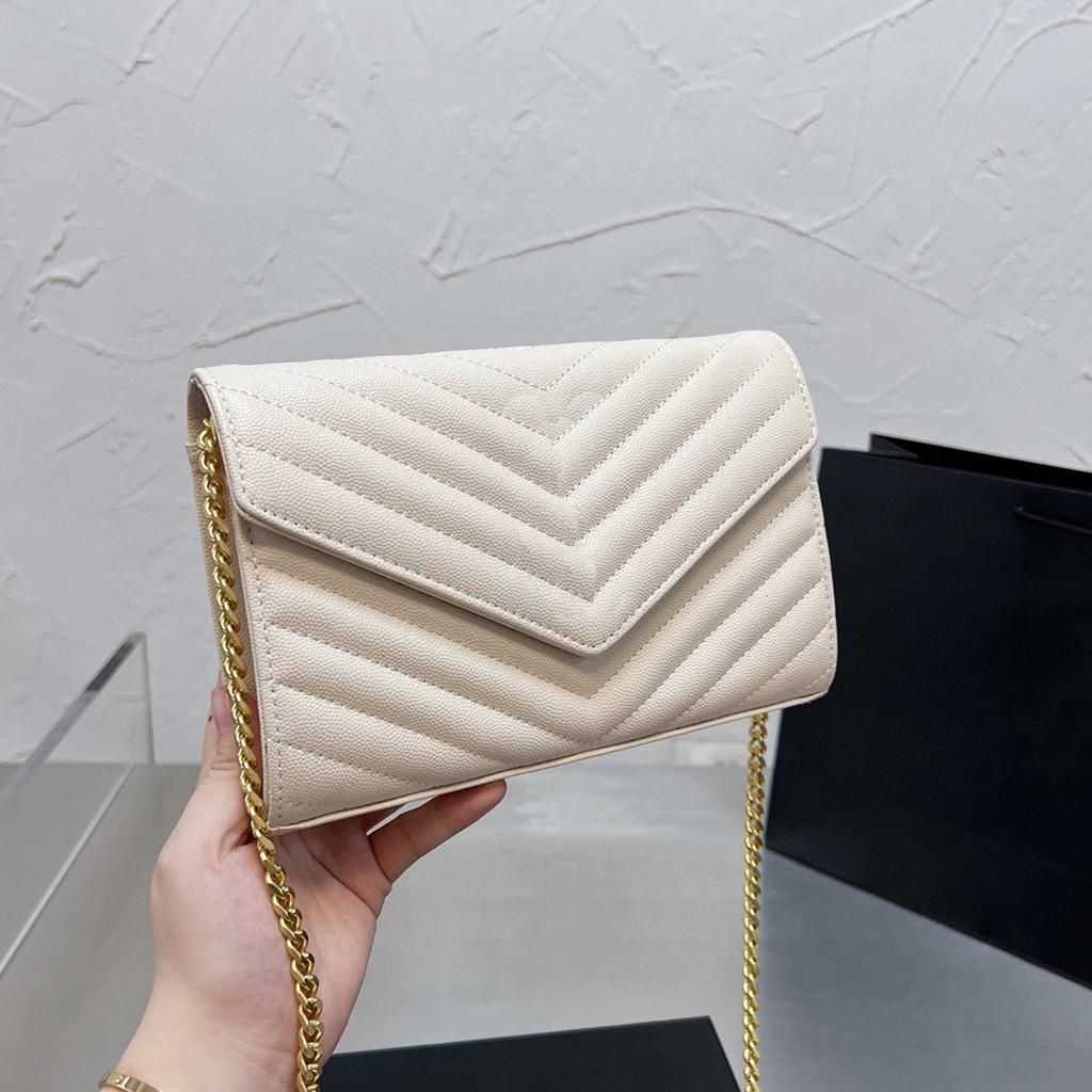 Evening Bags Shoulder Bags Fashion Chain Lady Shoulder Crossbody Bag Genuine Leather Clutch For Women Classic Designer Caviar Handbag Shopping Cosmetic
