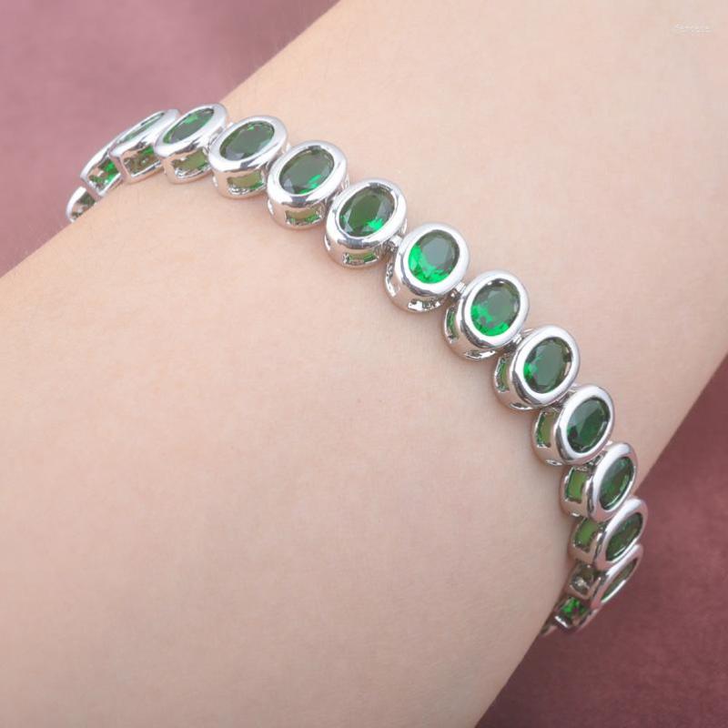 Link Bracelets Wedding Jewelry Cubic Zirconia Bangle For Women Silver Color Dubai Jewellery Green Crystal Bracelet 2022 OS0163
Link Bracelets Wedding Jewelry Cubic Zirconia Bangle For Women Silver Color Dubai Jewellery Green Crystal Bracelet 2022 OS0163