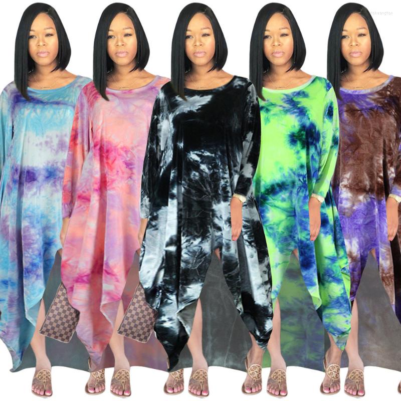 Casual Dresses Casualwear Tie Dyeing Print Irregular Maxi Dress Women Round Neck Long Sleeve Loose Autumn Front Short Back Robe, Black
Casual Dresses Casualwear Tie Dyeing Print Irregular Maxi Dress Women Round Neck Long Sleeve Loose Autumn Front Short Back Robe, Black