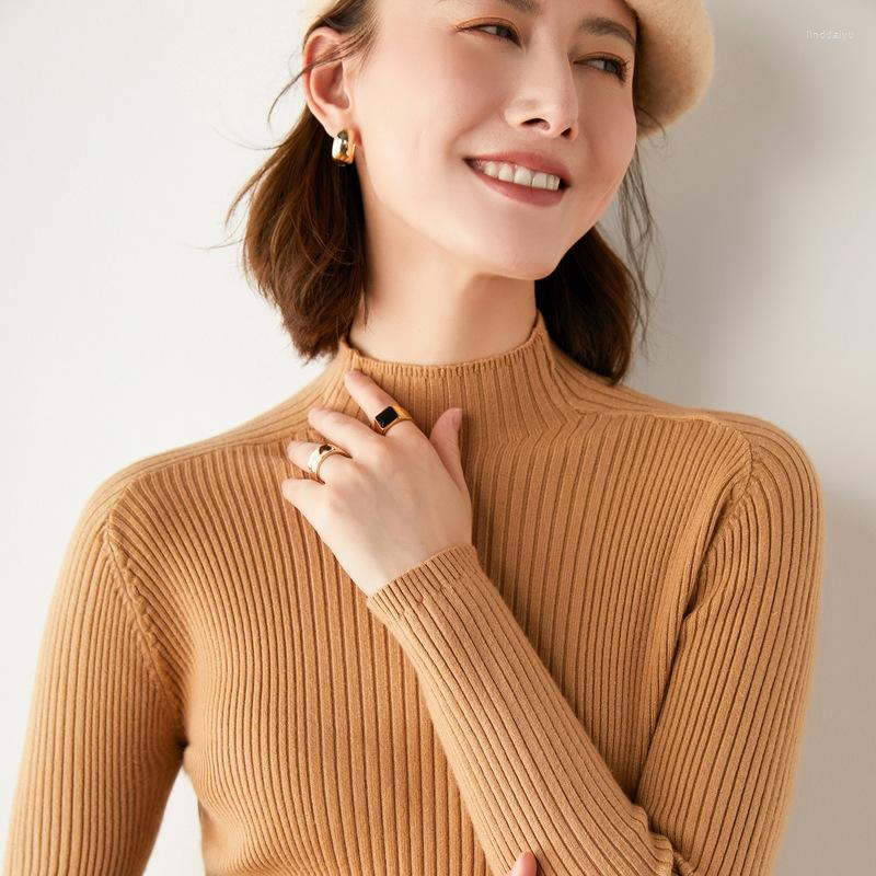 Women' Sweaters 2022 Autumn Solid Color Sweater High Elastic Pullover Half Neck Short Slim Knit Wool Bottoming, White
Women' Sweaters 2022 Autumn Solid Color Sweater High Elastic Pullover Half Neck Short Slim Knit Wool Bottoming, White