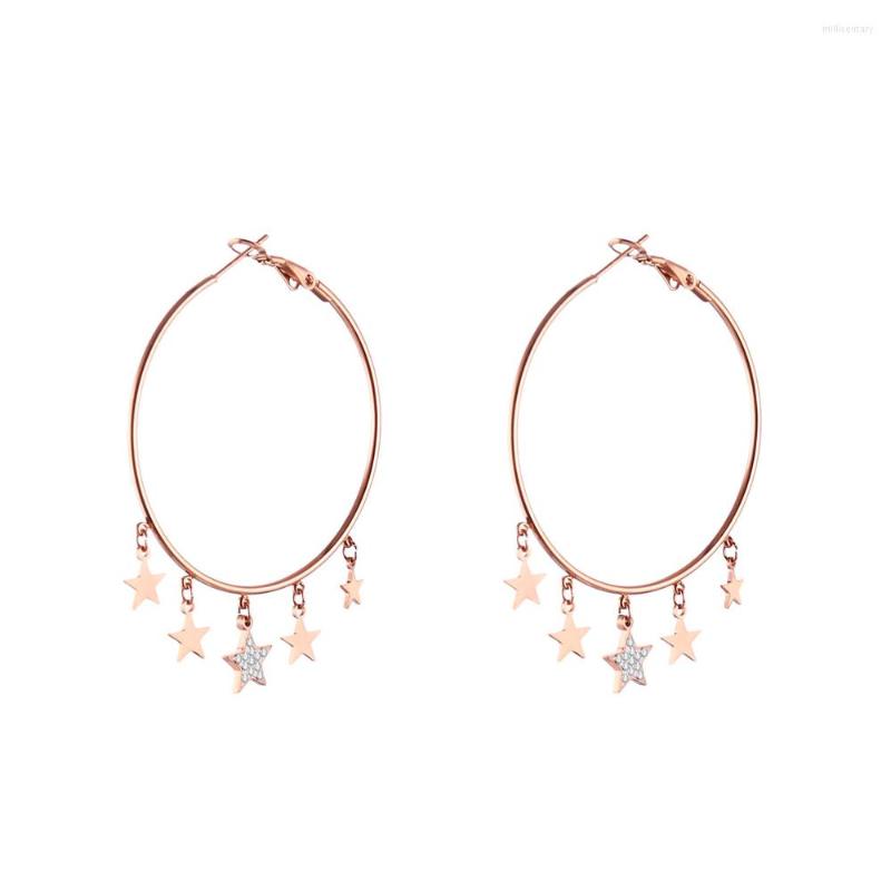 Hoop Earrings Small Crystal Stars Earring Gold Silver Color Simple Big Circle Stainless Steel For Woman Jewelry Accessories Gift
Hoop Earrings Small Crystal Stars Earring Gold Silver Color Simple Big Circle Stainless Steel For Woman Jewelry Accessories Gift