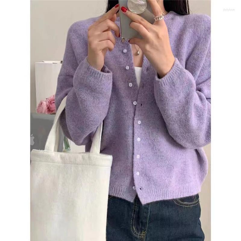 Women's Knits Purple Knitted Cardigans Loose Women Autumn Winter Casual O-neck Single Breasted Sweater Korean Oversized Gentle Outwear O176, Pink
Women's Knits Purple Knitted Cardigans Loose Women Autumn Winter Casual O-neck Single Breasted Sweater Korean Oversized Gentle Outwear O176, Pink