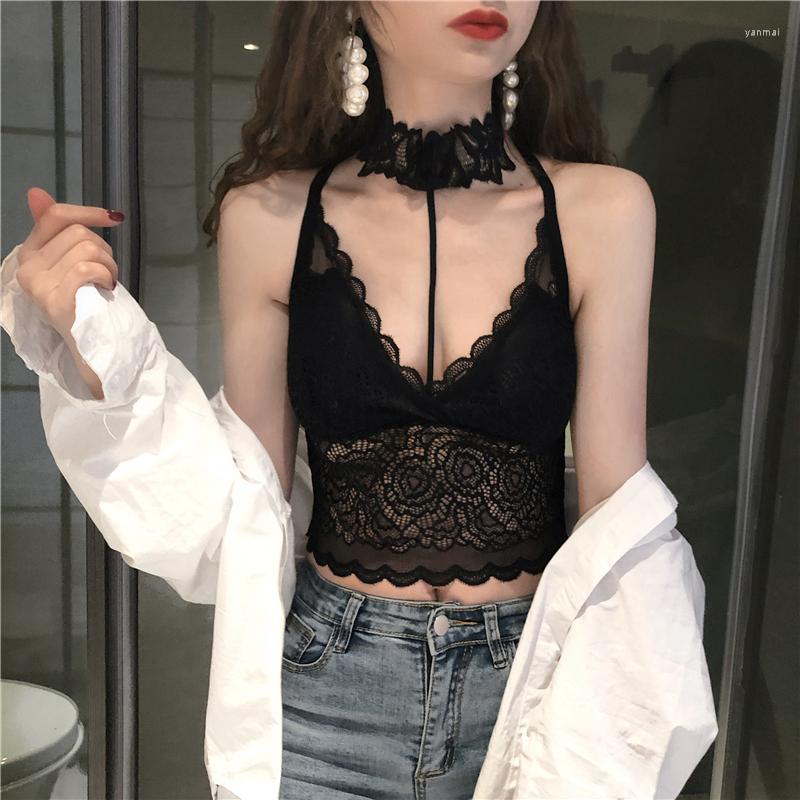 Women's Tanks Gkfnmt Crop Top Women Lace Vest Summer Wireless Bra Lingerie Sexy V-Neck Tank Tee Halter Neck Camisole Feminino, Black
Women's Tanks Gkfnmt Crop Top Women Lace Vest Summer Wireless Bra Lingerie Sexy V-Neck Tank Tee Halter Neck Camisole Feminino, Black