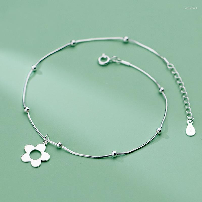 Anklets Real 925 Sterling Silver Hollow Flower Anklet Snake Chain Beads Ankle Bracelet Fine Foot Jewelry For Women
Anklets Real 925 Sterling Silver Hollow Flower Anklet Snake Chain Beads Ankle Bracelet Fine Foot Jewelry For Women