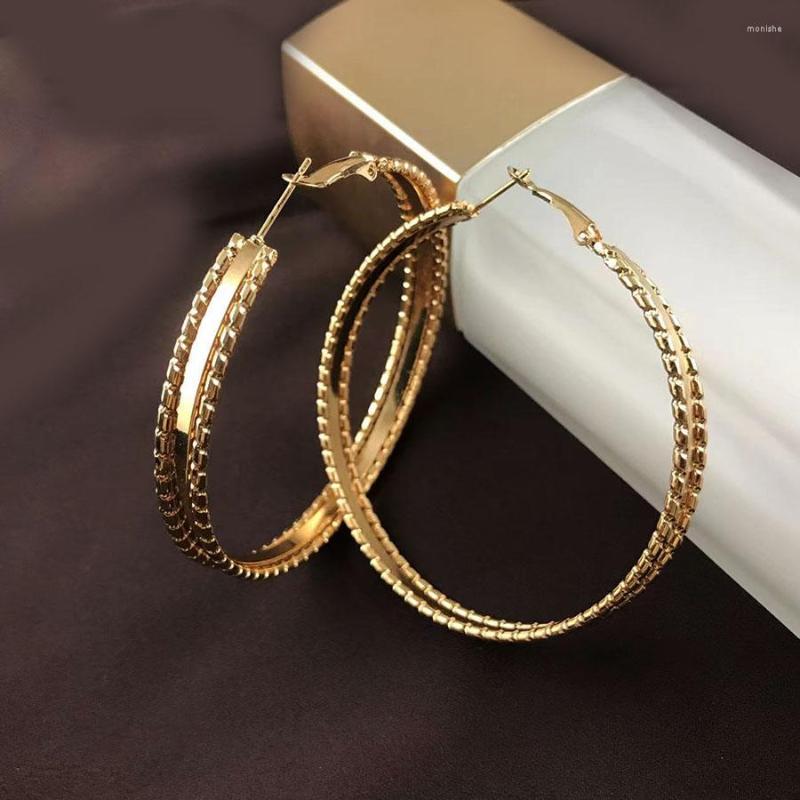 Hoop Earrings Creative Exaggerated Women Metal Loop Twist Pattern Punk Hip Hop Style Big 3 Pairs Of Packaging
Hoop Earrings Creative Exaggerated Women Metal Loop Twist Pattern Punk Hip Hop Style Big 3 Pairs Of Packaging