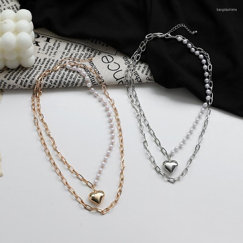 Chains DAVINI Multi Layer Heart Pendants Necklaces Imitation Pearl Metal Chain Link Necklace Minimalist Jewelry For Women Gift MG445
Chains DAVINI Multi Layer Heart Pendants Necklaces Imitation Pearl Metal Chain Link Necklace Minimalist Jewelry For Women Gift MG445