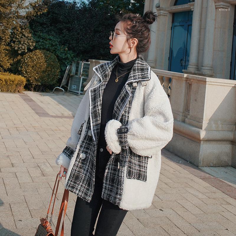 Women' Fur Women 2022 Winter Faux Coat Female Vintage Tweed Patchwork Coats H Jacket Lady Elegant Outwear Mujer Chaqueta C585, White
Women' Fur Women 2022 Winter Faux Coat Female Vintage Tweed Patchwork Coats H Jacket Lady Elegant Outwear Mujer Chaqueta C585, White