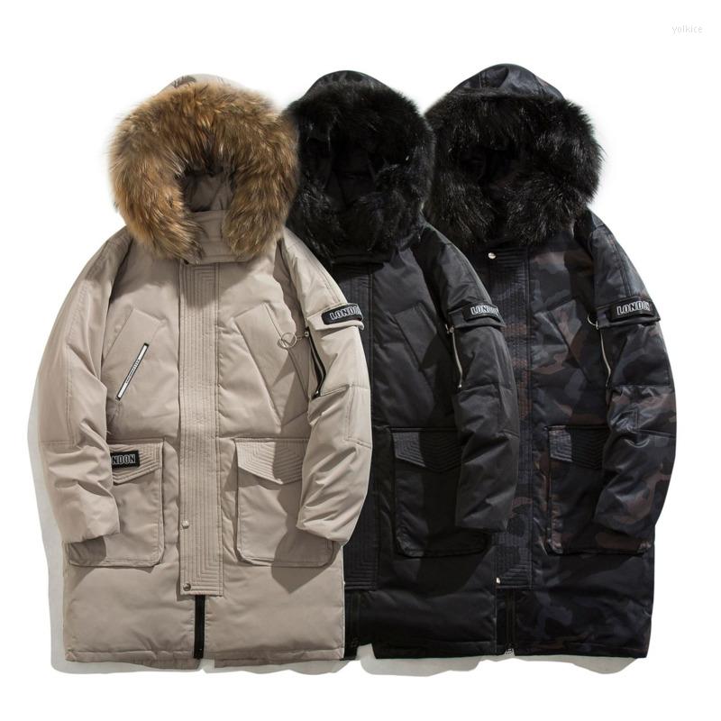 Men's Down Winter Jacket Mens Puffer Coat Long Warm Thick Fur Collar Hood Parkas Outwear Classic Windproof Parka, Beige
Men's Down Winter Jacket Mens Puffer Coat Long Warm Thick Fur Collar Hood Parkas Outwear Classic Windproof Parka, Beige