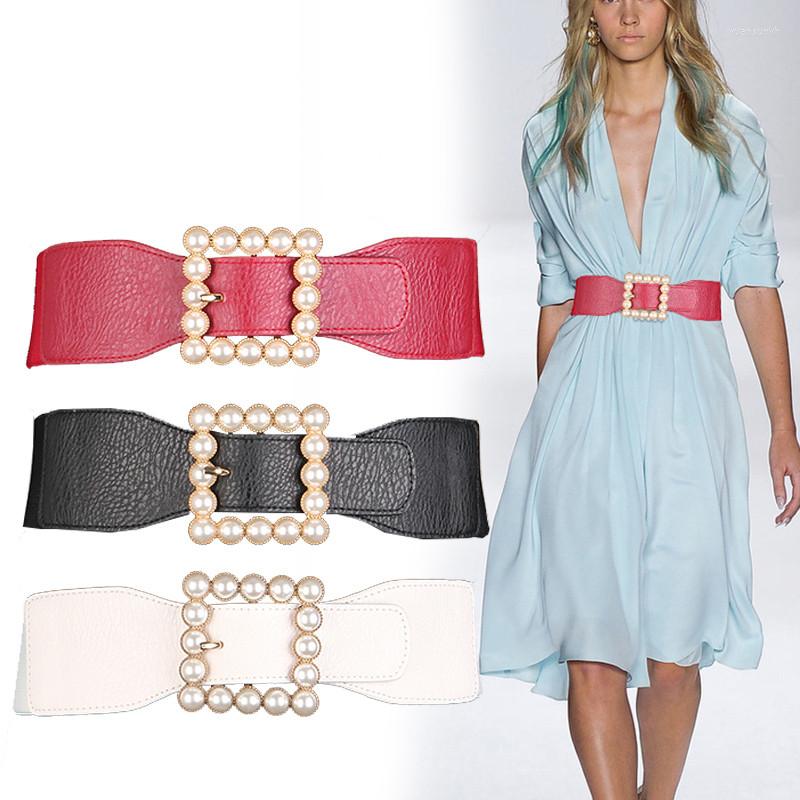 Belts Pearl Wedding Belt Stretch Bride Waistbands Fashion Pin Square Buckle Waist Seal Dress Cummerbunds Black Elastic Wide, White
Belts Pearl Wedding Belt Stretch Bride Waistbands Fashion Pin Square Buckle Waist Seal Dress Cummerbunds Black Elastic Wide, White