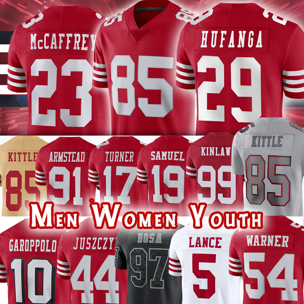23 Christian McCaffrey San Francisco Football Jerseys 49eres George Kittle Deebo Samuel Brandon Aiyuk FRED WARNER Talanoa Hufanga Kyle Juszczyk Nick Bosa, Jersey(hong que)
23 Christian McCaffrey San Francisco Football Jerseys 49eres George Kittle Deebo Samuel Brandon Aiyuk FRED WARNER Talanoa Hufanga Kyle Juszczyk Nick Bosa, Jersey(hong que)