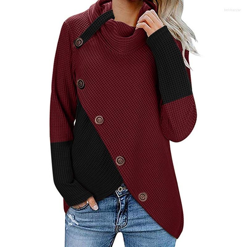 Women' Sweaters Autumn Winter Color Patchwork Button Long Sleeve Sweater Women Knitted Vintage Turtleneck Irregular Oversized Pullover, Gray
Women' Sweaters Autumn Winter Color Patchwork Button Long Sleeve Sweater Women Knitted Vintage Turtleneck Irregular Oversized Pullover, Gray