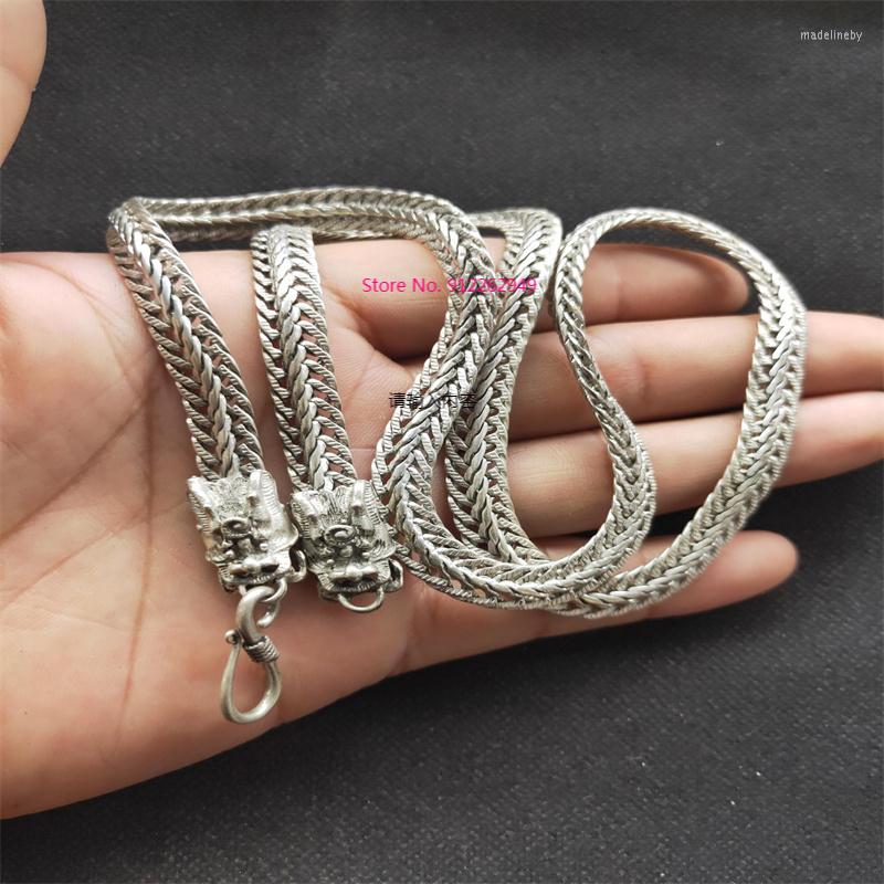 Chains Selling Natural Hand-carve Tibetan Silver Dragon Head Necklace Pendant Fashion Jewelry Men Women Luck Gifts6
Chains Selling Natural Hand-carve Tibetan Silver Dragon Head Necklace Pendant Fashion Jewelry Men Women Luck Gifts6