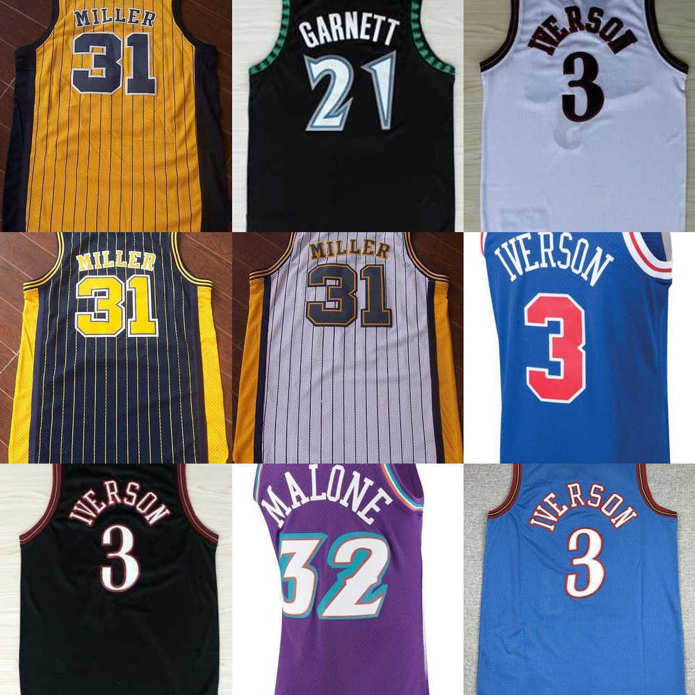 Vintage Allen 3 iverson Jersey Kevin 21 Garnett Basketball''nba''Jerseys John 12 Stockton Karl Reggie Malone Miller stitched, As
Vintage Allen 3 iverson Jersey Kevin 21 Garnett Basketball''nba''Jerseys John 12 Stockton Karl Reggie Malone Miller stitched, As