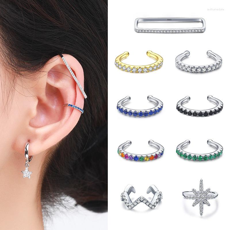 Backs Earrings 1pc Real 925 Sterling Silver Simple Zircon Ear Cuffs Non-pierced Cartilage Hypoallergenic Jewelry For Women
Backs Earrings 1pc Real 925 Sterling Silver Simple Zircon Ear Cuffs Non-pierced Cartilage Hypoallergenic Jewelry For Women