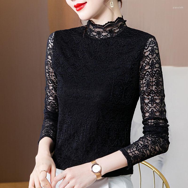 Women' Blouses High Collar Lace Bottomed Shirt In Autumn And Winter 2022 Black Long Sleeved Blouse Female Clothing Tops 3XL Blusas Mujer
Women' Blouses High Collar Lace Bottomed Shirt In Autumn And Winter 2022 Black Long Sleeved Blouse Female Clothing Tops 3XL Blusas Mujer