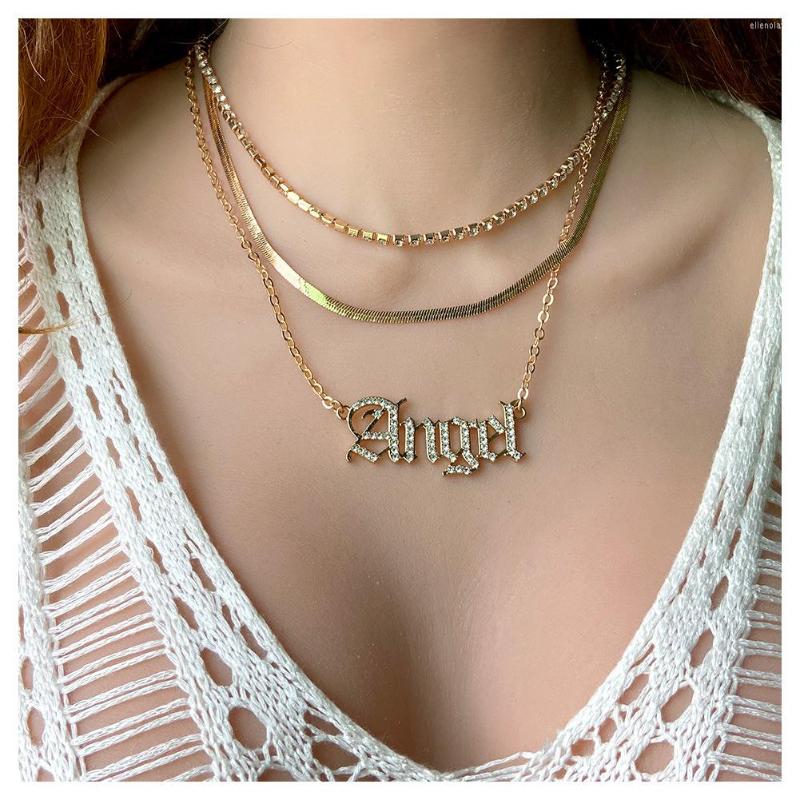 Choker 2022 European Metal Gothic Letter Necklace Women Creative Fashion Rhinestone Collarbone Chain Multilayer Necklaces 
Choker 2022 European Metal Gothic Letter Necklace Women Creative Fashion Rhinestone Collarbone Chain Multilayer Necklaces