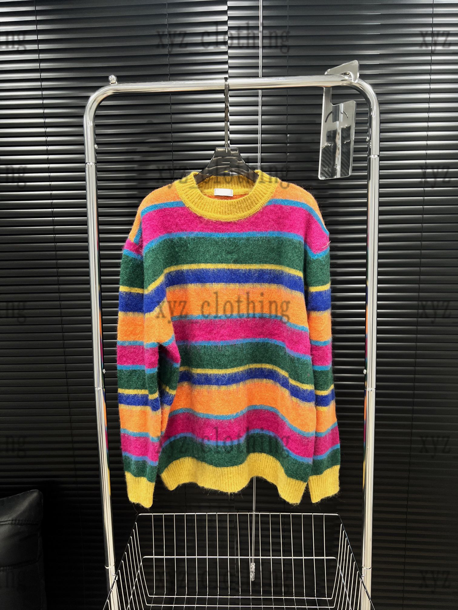 Mohair rainbow striped loose and slim knitted sweater Sweaters summer high-end cutout knitteing sweatshirts cardigans brown flexible sweaters Apparel size M &L, 2#
Mohair rainbow striped loose and slim knitted sweater Sweaters summer high-end cutout knitteing sweatshirts cardigans brown flexible sweaters Apparel size M &L, 2#