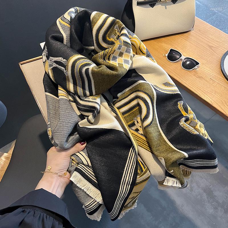 Scarves 2022 Design Print Winter Scarf Women Pashmina Cashmere Shawls And Wraps Thick Warm Blanket For Female 
Scarves 2022 Design Print Winter Scarf Women Pashmina Cashmere Shawls And Wraps Thick Warm Blanket For Female
