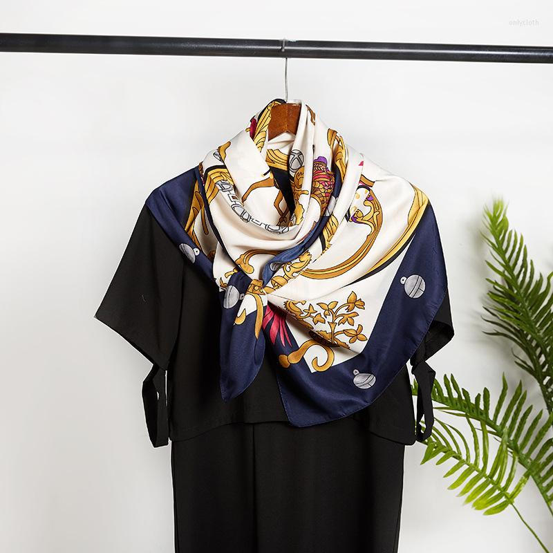 Scarves 130 130cm TOP Silk Carriage Luxurious Women Foulard Square Hijab Scarf Ladies Shawl Wrap Muffler Pareo Female
Scarves 130 130cm TOP Silk Carriage Luxurious Women Foulard Square Hijab Scarf Ladies Shawl Wrap Muffler Pareo Female