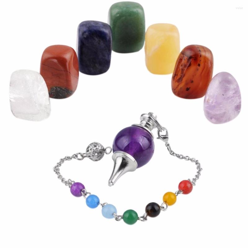 Pendant Necklaces SUNYIK Healing Crystal Kit 7 Chakra Stones Tumbled & Pendulum Meditation Set
Pendant Necklaces SUNYIK Healing Crystal Kit 7 Chakra Stones Tumbled & Pendulum Meditation Set
